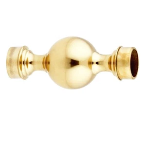 Lacquered Brass Ball Joint Fitting  2" Tubing Connector | Renovator's Supply - Picture 1 of 3