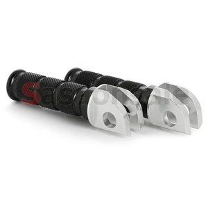 Black CNC Anodized Front Foot Pegs Motorcycle Rider Rest for Kawasaki Ninja ZX-R - Picture 1 of 5