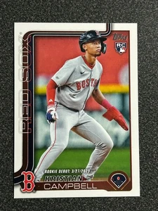 2025 Topps Topps Update Kristian Campbell RC Rookie Debut #US129 QTY Available - Picture 1 of 1