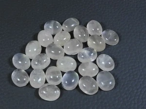 Lote de 24 piezas de piedras preciosas sueltas cabujón ovalado de cuarzo rosa natural 8X10 mm 72 quilates - Imagen 1 de 6