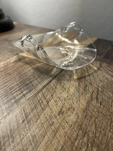 Vintage Heisey Clear Glass Saturn Twist Bobbin Dish - Picture 1 of 8
