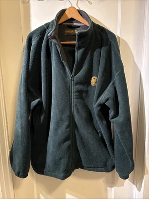Vintage Guinness Clothing Hunter Green Fleece Zip Up Jacket Sweatshirt Size 2XL - Image 1 of 4