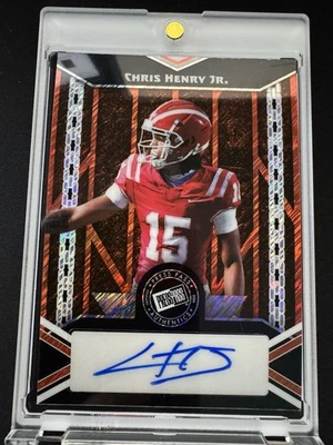 Chris Henry Jr 2024 Leaf Press Pass Naranja Brillo Automático Ohio State 8/10 Foto 1 de 4