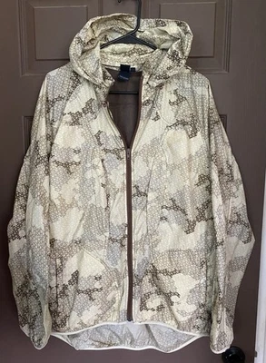 Vtg DC Shoes Camo Logo Print Y2K Skater Cycling Hood Windbreaker Jacket Large - Image 1 of 4