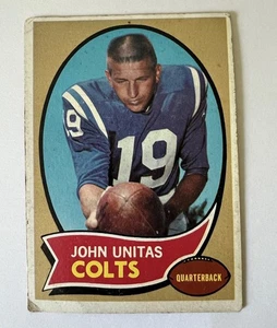 #1970 TOPPS #180 LOTE DE JUGADORES DE LA CORTE DE TARJETAS DE FÚTBOL AMERICANO JOHNNY UNITAS #V-33 - Imagen 1 de 2