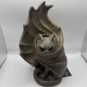Windstone Editions Pena Grimalkin Cat Gargoyle Candlelight Holder - Picture 1 of 9