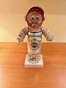Vintage Risque Henry Weinhard's Bierdose Mechanisch Volkskunst Kronkorken Mann - Bild 1 von 9