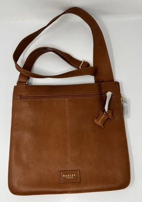 RADLEY London Zip Crossbody Icon Pocket Bag Brown Leather - Image 1 of 4