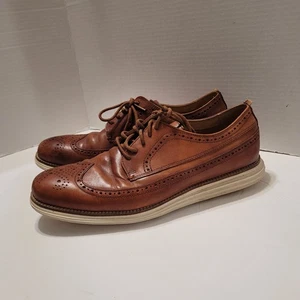 Cole Haan Grand.os Zapatos Para Hombre Oxford Punta de Ala Marrón Woodbury Zapatos de Oficina 10.5M - Imagen 1 de 12
