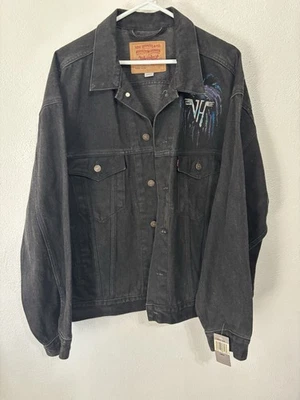 Chaqueta de Camionero Levi's Denim Negra Años 90 De Colección 70507-4159 Talla L Nueva Con Etiquetas Foto 1 de 4