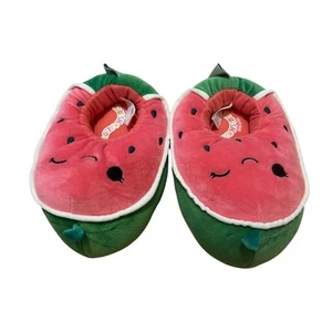 Squishmallows Kids Soze 2-3 Boys or Girls Character Plush Slippers Watermelon  - Picture 1 of 4