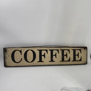 Primitive rustic vintage wooden sign kitchen coffee sign decor accent - Picture 1 of 13
