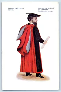 England Postkarte Dr. of Science Einberufung Kleid Oxford Universität Roben um 1910 - Bild 1 von 2