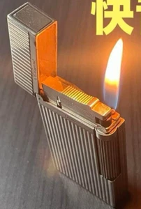 funktionierendes S.T.Dupont Gasfeuerzeug silber LINE 2 ohne Box - Bild 1 von 8