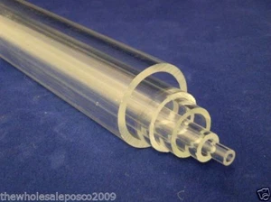 10MM DIAMETER CLEAR ACRYLIC TUBE OFF CUT SALE 3 x 65MM LONG PIECES 2MM WALL - Picture 1 of 1