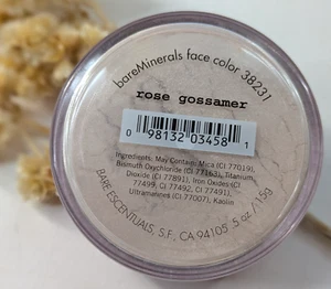 💋Rose Gossamer BareMinerals Bare Escentuals Face Color Powder .5 oz/15g *Open - Picture 1 of 4