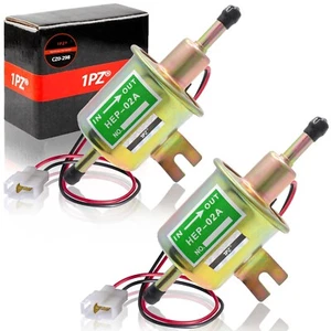 2pcs Electric Fuel Pump HEP-02A 2.5-4PSI 12V Inline Low Pressure Gas Diesel - Picture 1 of 7