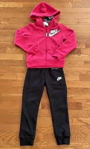 NWT NIKE Girls Hooded Fleece Jacket & Jogger Set Size 6 - Picture 1 of 4