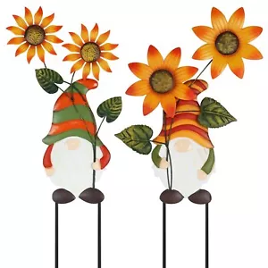Fall Decorations for Home Outdoor Metal Gnome Decorative Garden Stakes with S... - Picture 1 of 7
