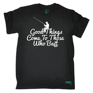 CAMISETA Good Things Come To Those Who Cebo Pesca Pesca Regalo de Cumpleaños Divertido - Imagen 1 de 7