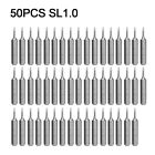 50pcs 4mm Small Hex Shank Slotted Screwdriver Bits Set Flathead for Power Tool