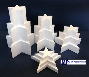 CAKE DUMMY STAR STRAIGHT EDGE POLYSTYRENE VARIOUSE SIZE, DEPTH AND SHAPE - Picture 1 of 3