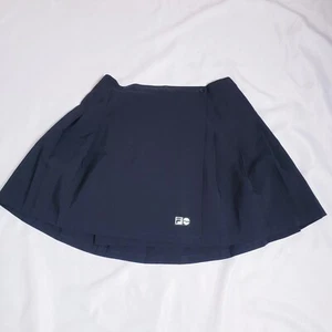 FILA Vintage Black Fold Over Button Pleated Skirt (Womens Waist 32") - Picture 1 of 6