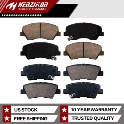 Front & Rear Ceramic Pads for 2012 2013 2014 2015 2016 2017 Rio Hyundai Accent - Image 1 of 4