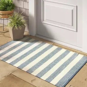 Outdoor Area Rug 5x7 Ft Woven Weather Resistant Easy Care Durable Stripe Pattern - Picture 1 of 1