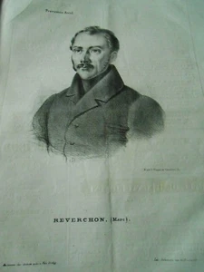Litho 1835 - Portrait de M. Reverchon Marc Etienne né à Champagnole Jura - Picture 1 of 1