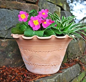 ❀ Wandtopf Terrakotta Mallorca 30cm Blumentopf Valldemossa Original - Handarbeit - Bild 1 von 10