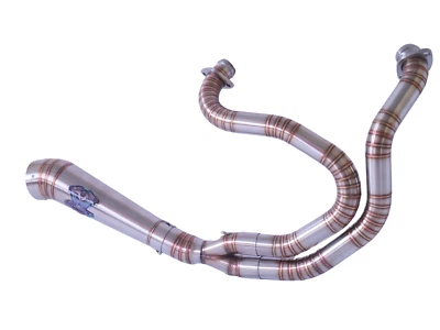 2-Into-1 Stainless Steel Exhaust for Harley Dyna Switchback Foto 1 de 4