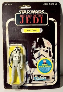 VINTAGE 1983 KENNER STAR WARS ROTJ AT-AT DRIVER HONG KONG 48 BACK MOC - Picture 1 of 9