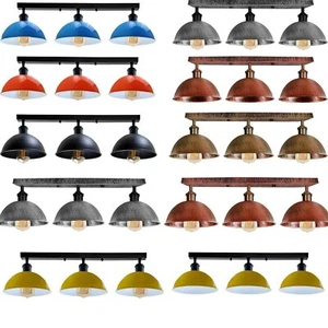Moderne Vintage Industrie Deckenleuchte Schirm Unterputz 3 Kopf moderne Leuchte - Bild 1 von 26