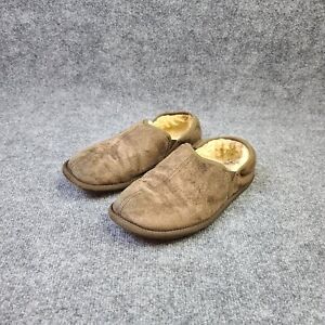 Ugg Australia Men's Scuff Romeo II Slippers Size 8 Suede Sheepskin Slip-On Brown