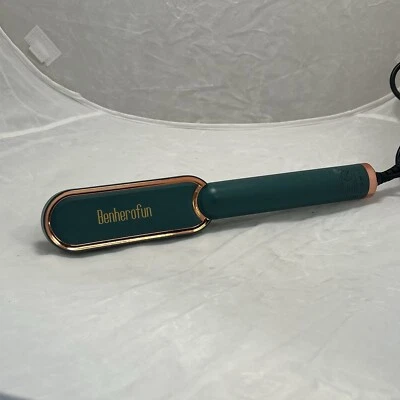 Peine alisador Benherofun calor instantáneo sin escaldaduras cepillo estilista verde  Foto 1 de 4