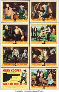 Filmplakat Mann des Westens 1958 Lobbykarte 8er Set 11"x14" Sehr guter Erhaltungszustand 7 Gary Cooper - Bild 1 von 1