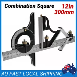 Multifunctional 12' Combination Tri Square Set Angle Finder & Protractor Level - Picture 1 of 12