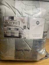 Hotel Collection Illusions FULL / QUEEN Comforter Blue / Gray