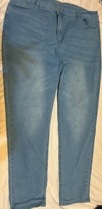 Übergröße 4XL Jeans helle mittlere Waschung Damen Shein Curve hoher Bund Baumwollmischung - Bild 1 von 21
