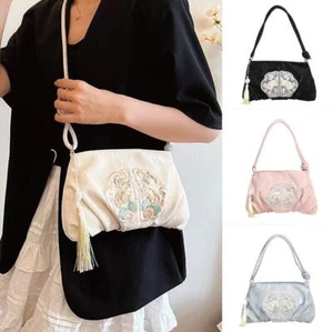 Large Capacity Chinese Style Handbag Ancient Retro Underarm Bag Students - Picture 1 of 9