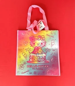 Cutest Hello Kitty Hawaii 50th anniversary reusable tote bag! Pink! Aloha! - Picture 1 of 3