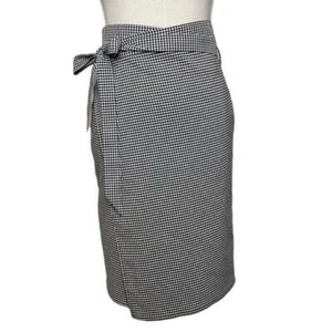 Falda envolvente con estampado de guinga Bianca Nero talla pequeña - Imagen 1 de 8