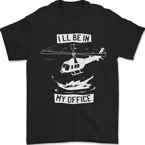 Herren-T-Shirt Helicopter Pilot Ill Be in My Office 100 % Baumwolle - Bild 1 von 14