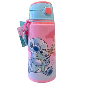 Disney Stitch Ohana Botella de Aluminio 600ml con cannuccia Niños N / Térmico - Imagen 1 de 4