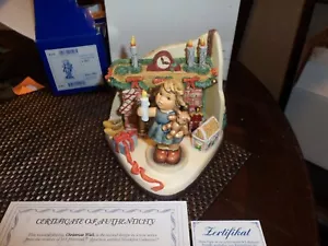 DISPLAY MUSICALE HUMMEL 2 PEZZI (AUGURIO DI NATALE) #1017-D & #2094 MIB CON COA - Foto 1 di 13