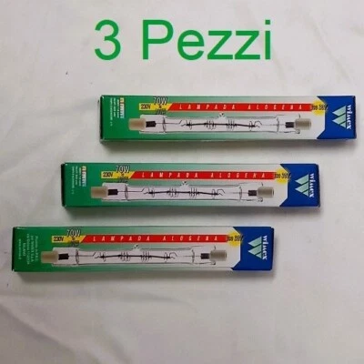 3 lampadine alogene attacco R7S da 117mm DIMMERABILE 70W = 100W - Immagine 1 di 4