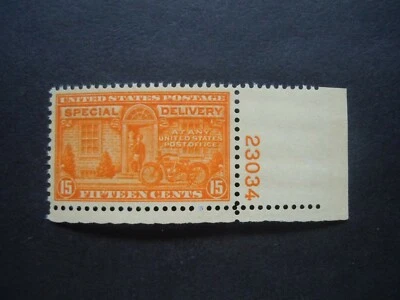 #E16 15c Motorcycle Special Delivery Plate # Single MNH OG VF #1  - Image 1 of 2