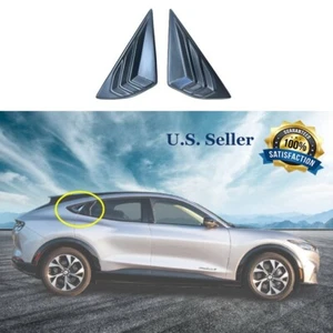 Fits Ford Mustang Mach-E 21-23 Side Vent Window Scoop Louver Cover - Black PP - Foto 1 di 2