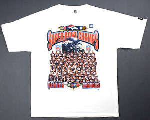 Denver Broncos Vintage 1998 Super Bowl XXXII Starter Team T-Shirt L/XL 90's